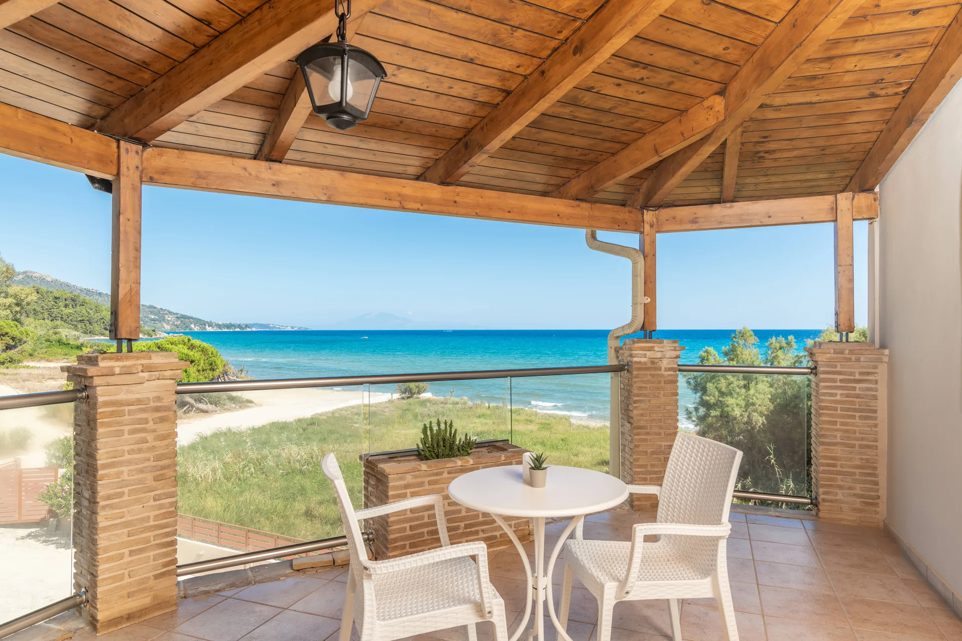 A bright bedroom at Royal Seaview Villa