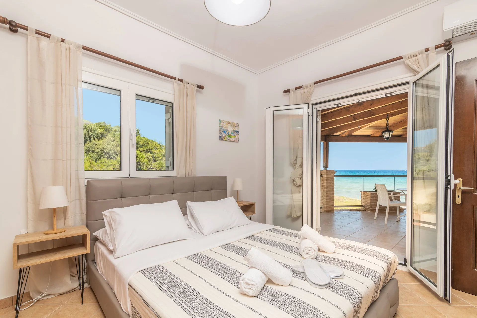 Airy villa bedroom