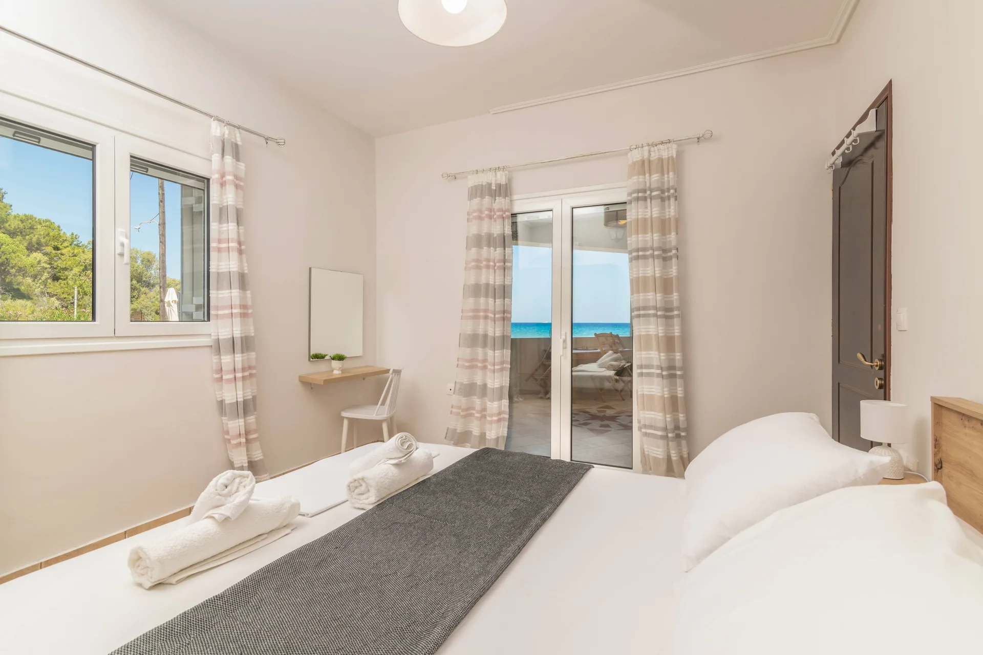 Warm, bright interior at Royal Seaview Villa