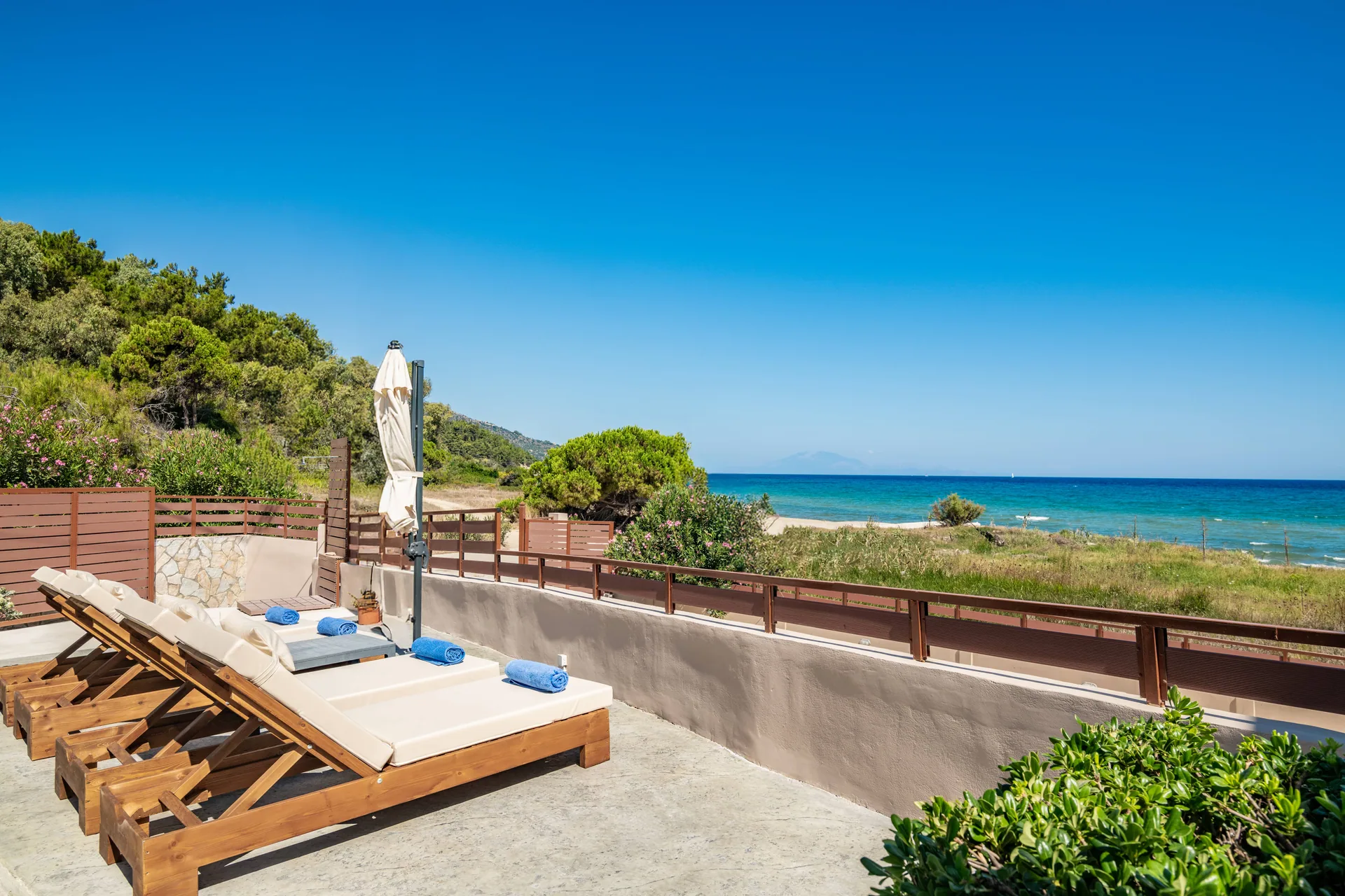 Outdoor lounge area at the villa